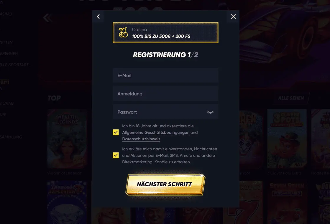 Quickwin Verifizierung Bildschirm